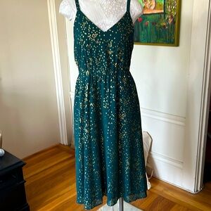 Teal BloomChic Dress with Pockets, Size 10